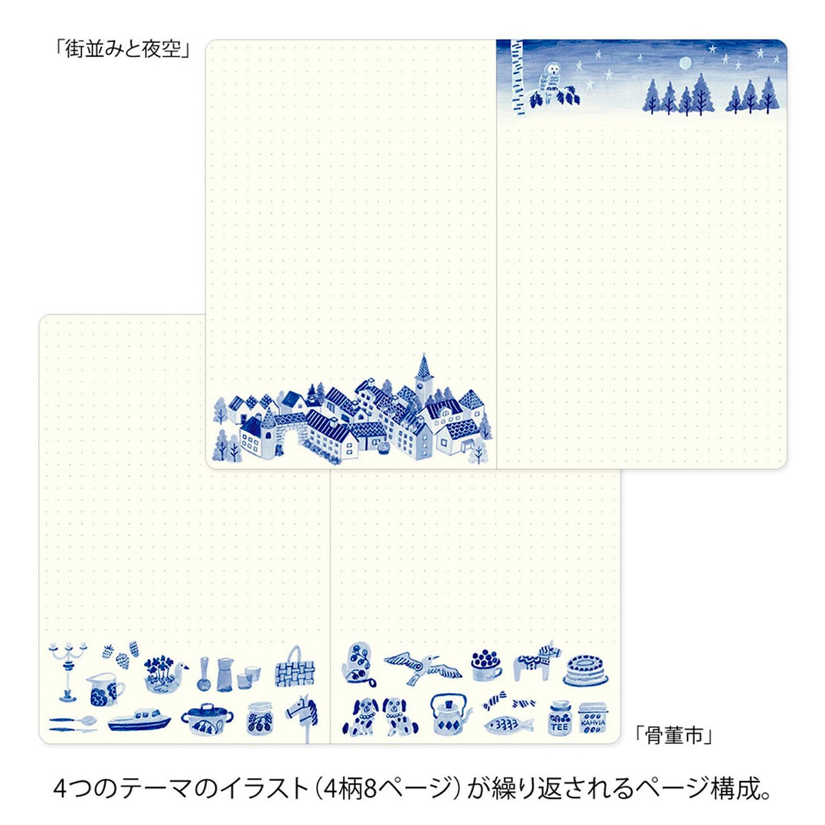 Libreta Midori - Yuru Log Blue Nordic
