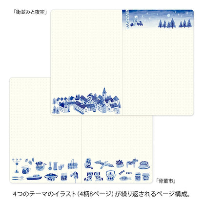 Libreta Midori - Yuru Log Blue Nordic