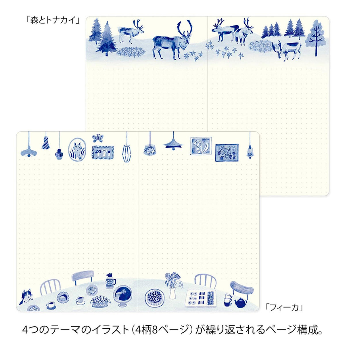 Libreta Midori - Yuru Log Blue Nordic