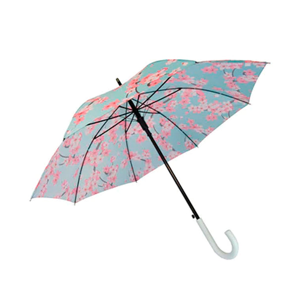 Paraguas grande clásico de estampado floral. Paraguas grande muy resistente, cómodo y bonito.