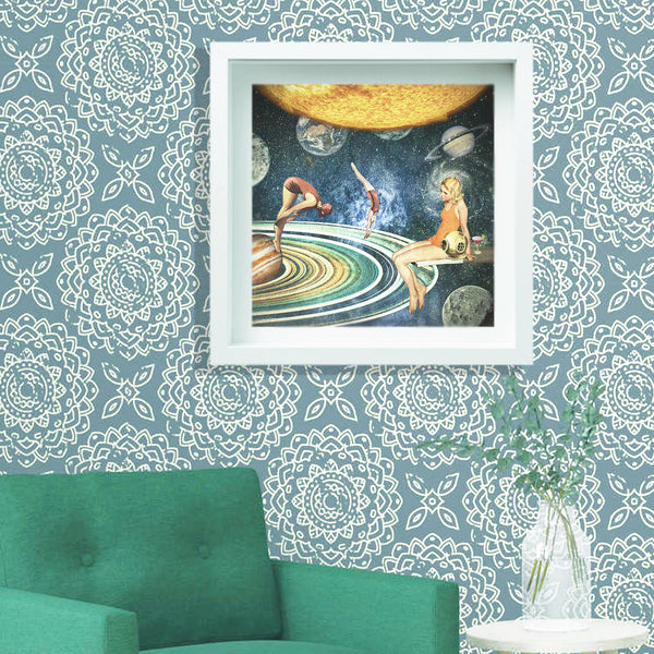 Print 32 x 32 cm - "Bañistas en Saturno"