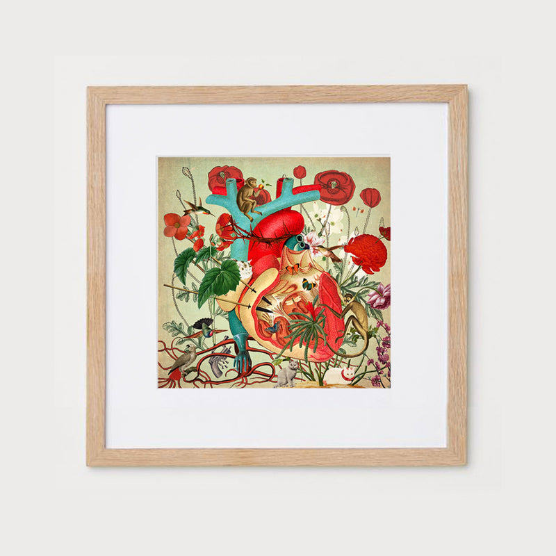 Print 32 x 32 cm - "Corazón Frida"