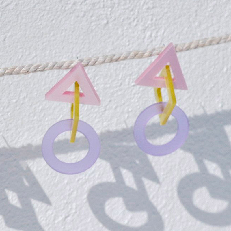 Pendientes  - Esencial Rosa, lima y morado