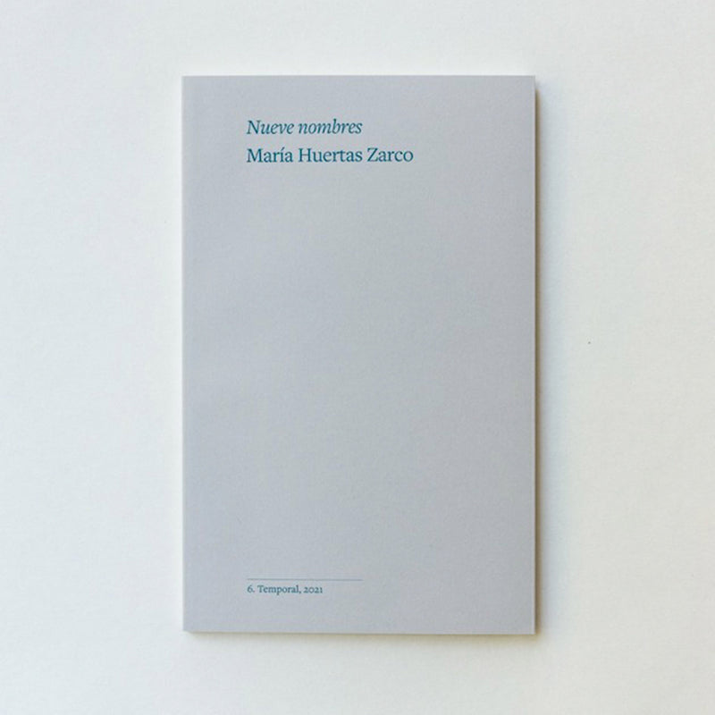 Libro - "Nueve nombres" de María Huertas Zarco