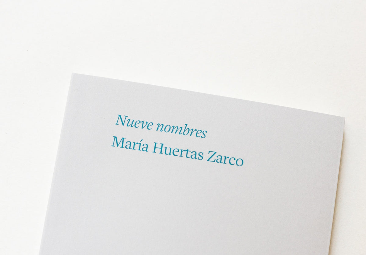 Libro - "Nueve nombres" de María Huertas Zarco