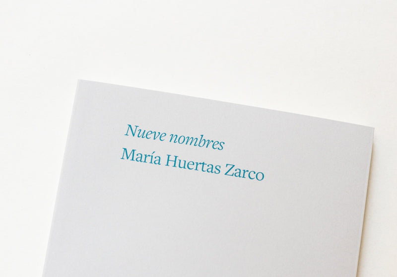 Libro - "Nueve nombres" de María Huertas Zarco
