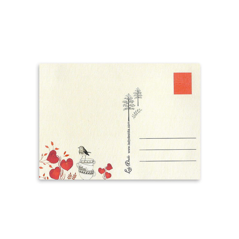 Postal - "Chica Petirrojo" de Lady Desidia