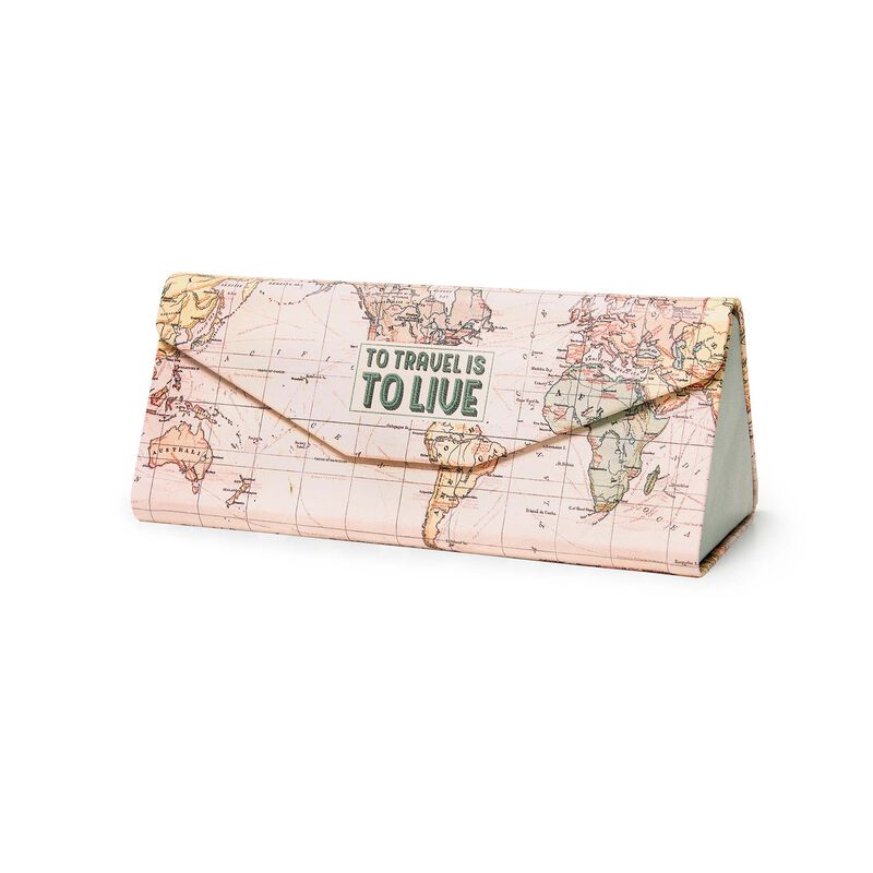 Funda de gafas plegable - "To travel is to live"