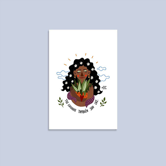 Print de Pesadaperoalegre A4 - "Tus cuidados también son luz"