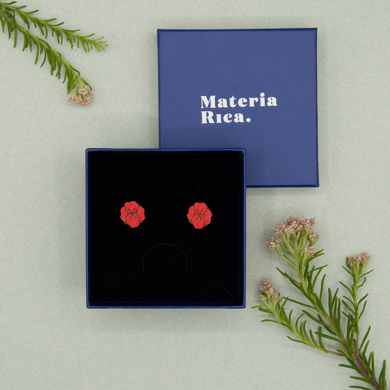 Pendientes - Little poppy