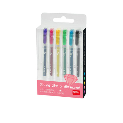 Set de minibolígrafos con purpurina - Diamond 💎