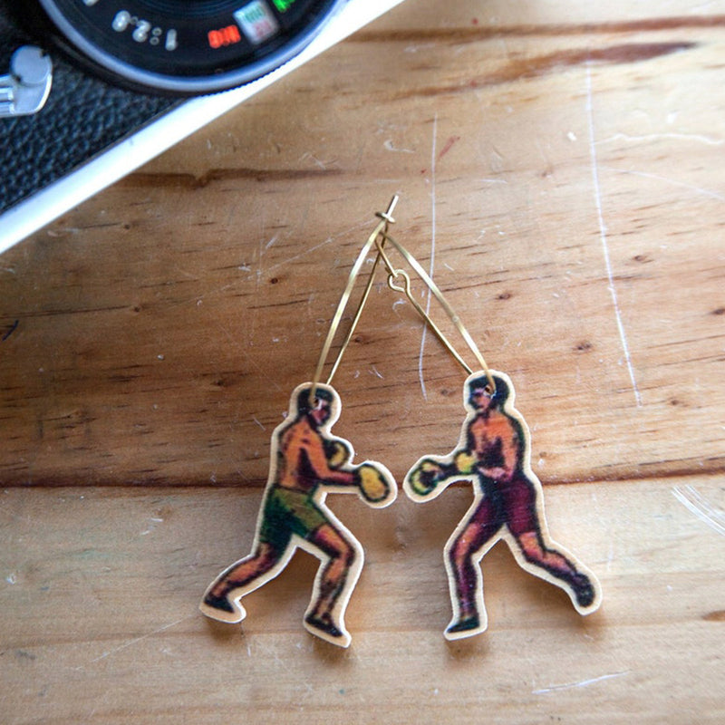 Pendientes de madera Pura Garra - Boxing