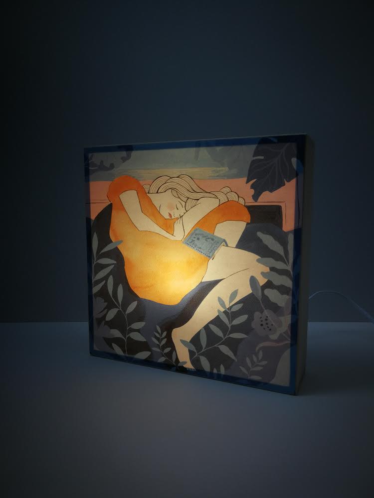 Caja de luz - "Sol ardiente" de Lady Desidia