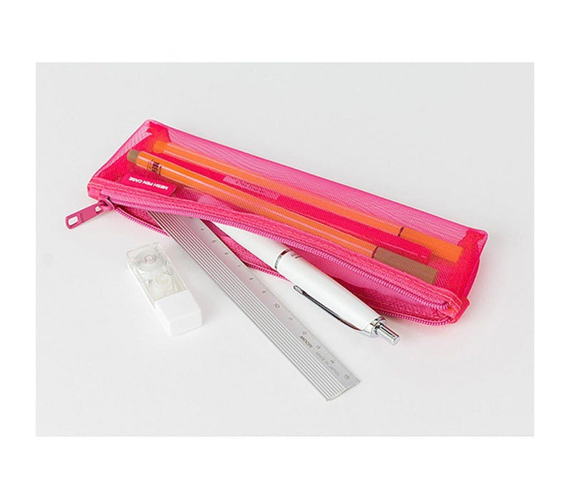 Estuche mini de malla Midori- Rosa