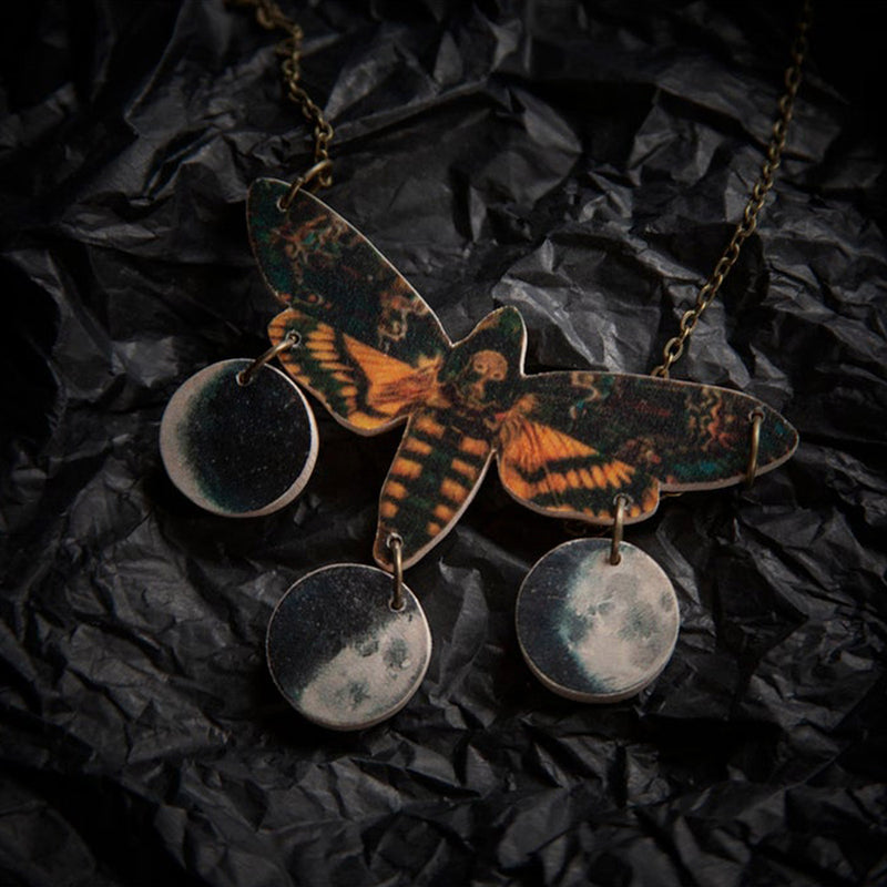 Collar Pura Garra - Esfinge calavera con lunas