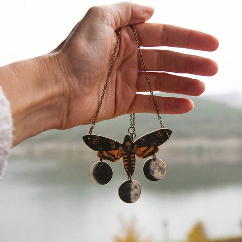 Collar Pura Garra - Esfinge calavera con lunas