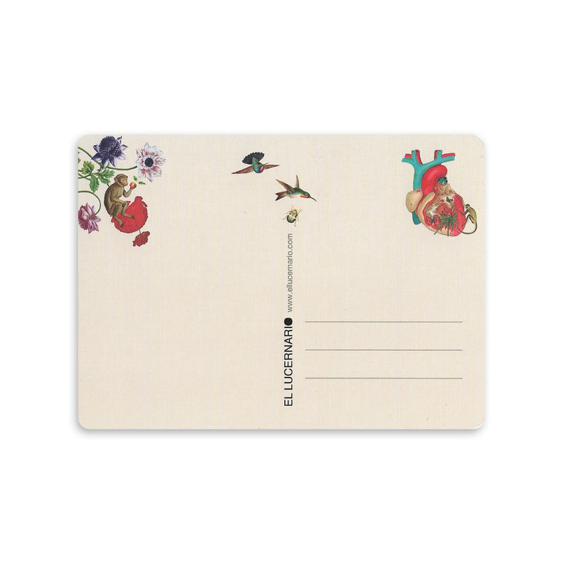 Postal - "Pies para qué os quiero, si tengo alas para volar"