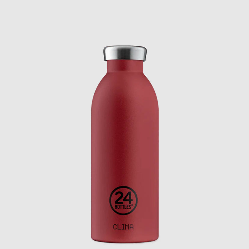 Botella de acero inoxidable 500 ml 24Bottles - Clima Country Red