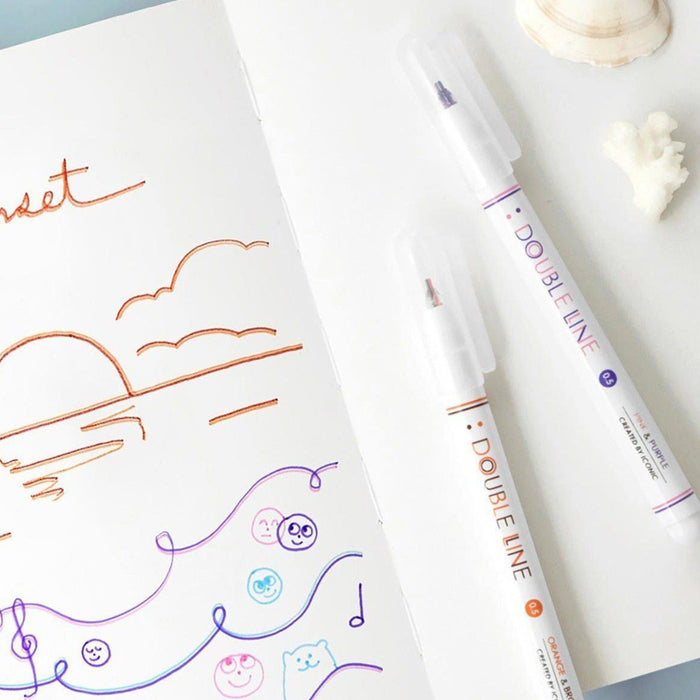 Set Rotuladores doble línea - Sunset