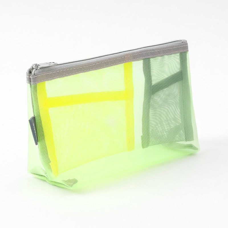 Estuche de malla con compartimentos Midori - Amarillo/Verde