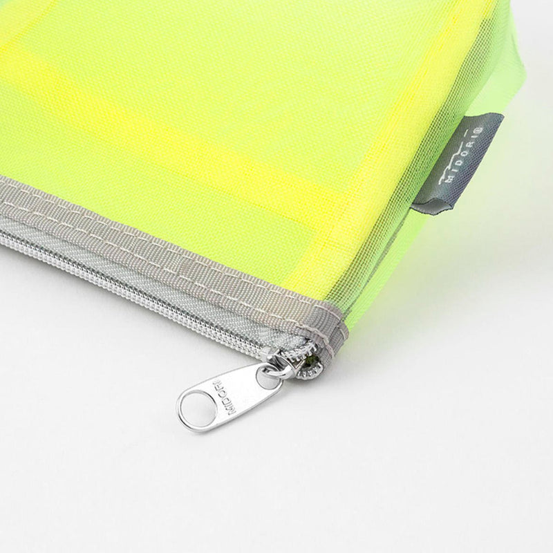 Estuche de malla con compartimentos Midori - Amarillo/Verde