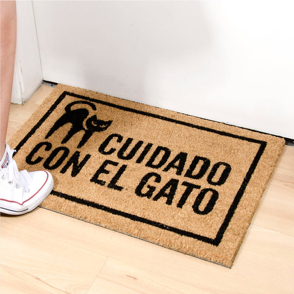 Felpudo - Cuidado con el gato
