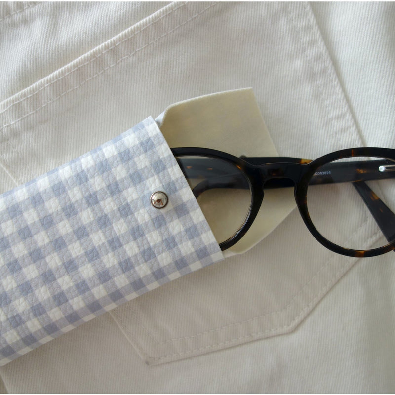 Funda de gafas - Vichy azul