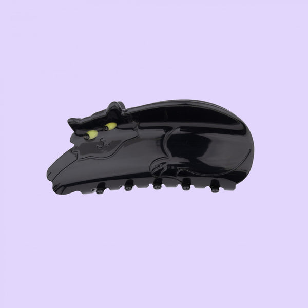 Pinza para el pelo - Gato Negro