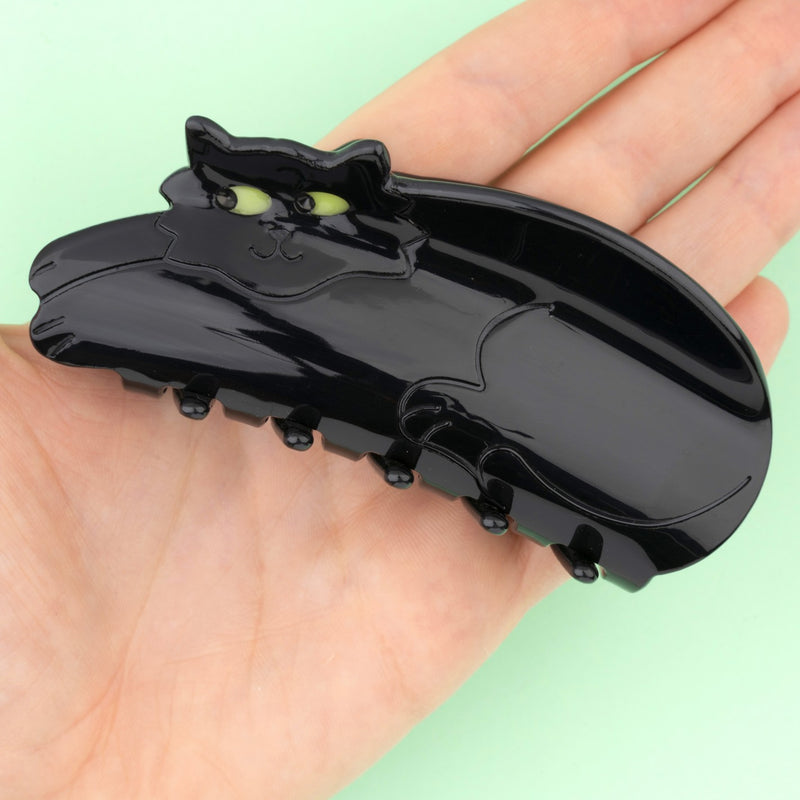 Pinza para el pelo - Gato Negro