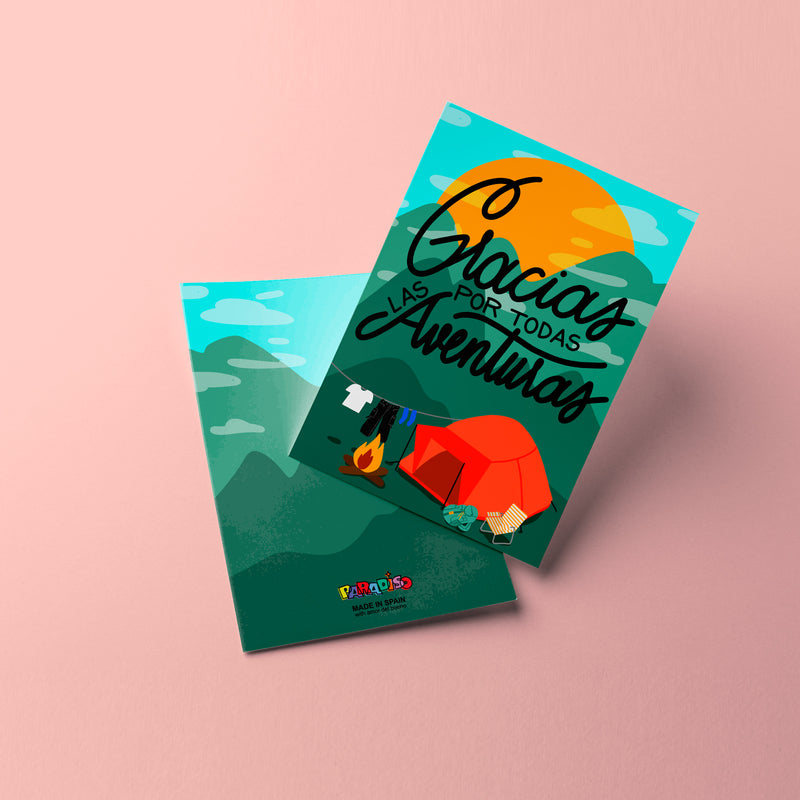 Postal - "Gracias por todas las aventuras"