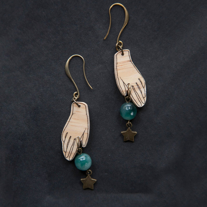 Pendientes de madera Pura Garra - Hechizo