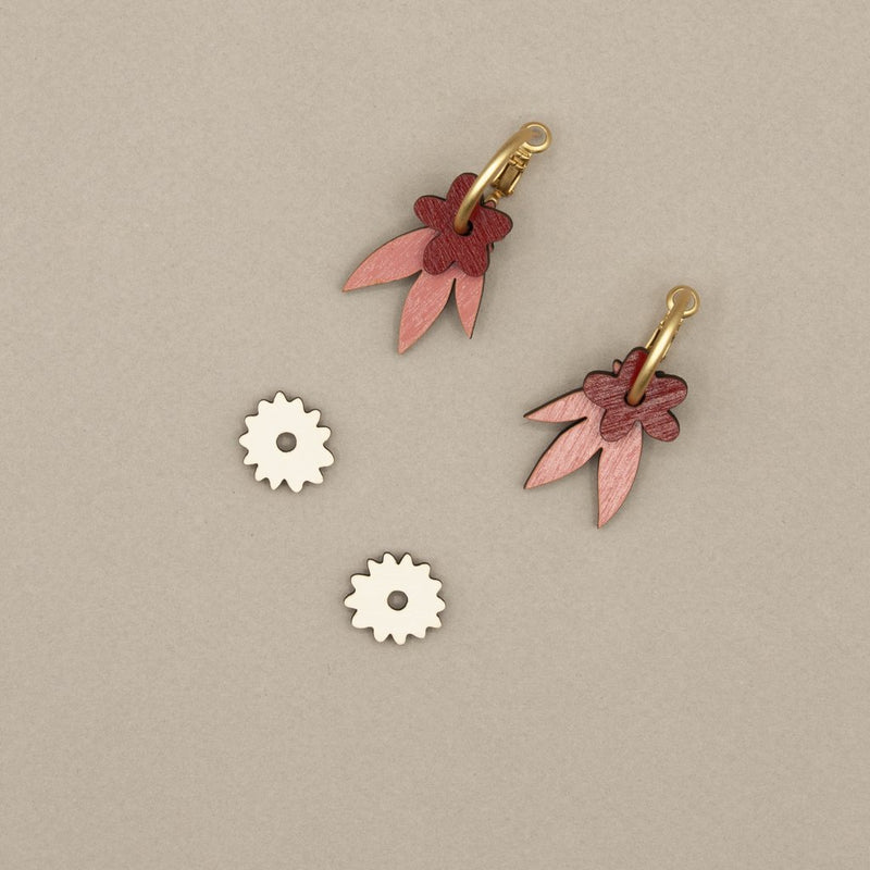 Pendientes de aro - Blush garden