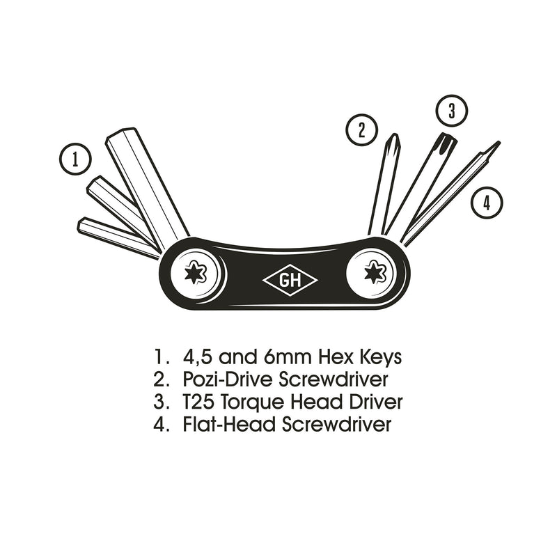 Multi-herramienta de bolsillo para bicicletas