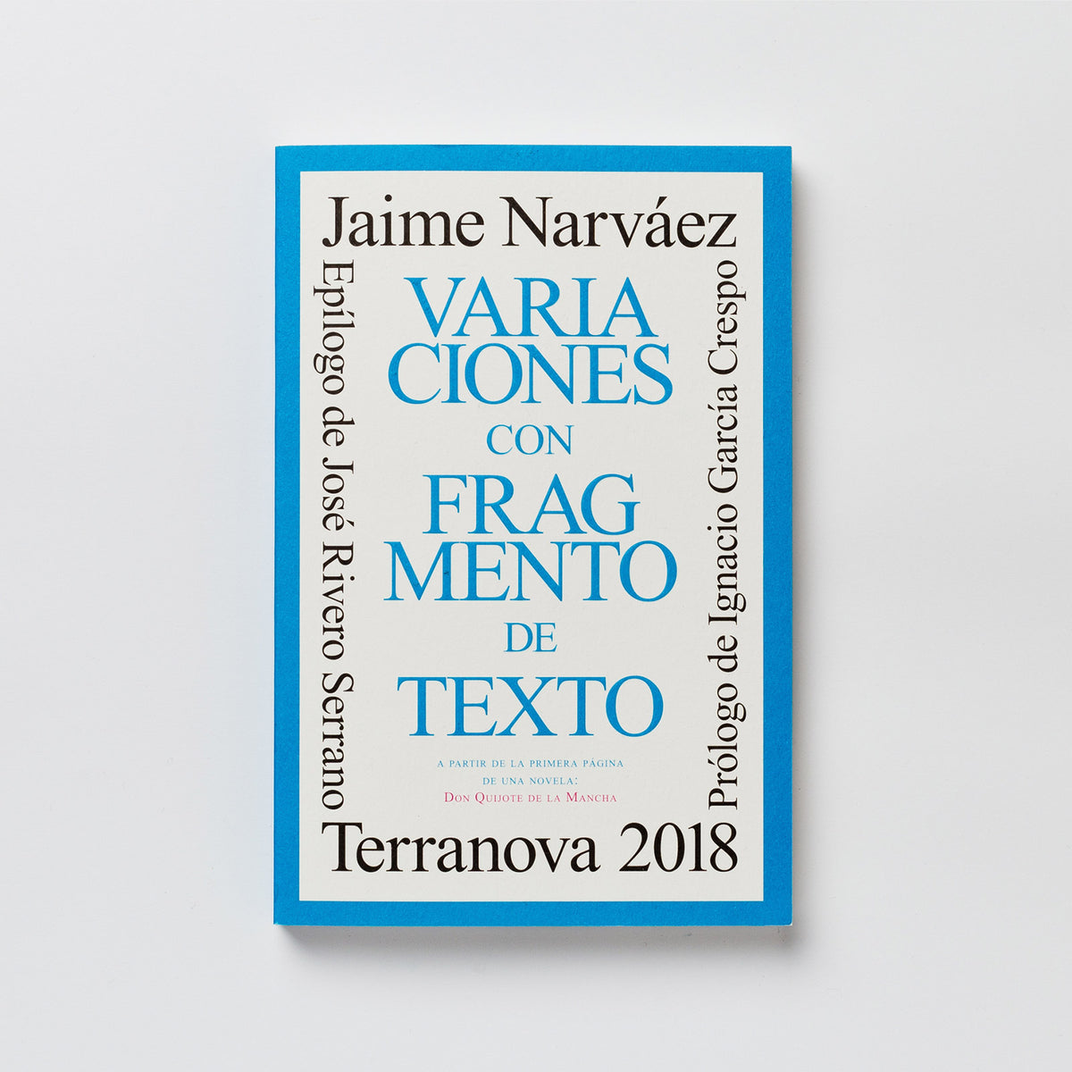 Libro - "Variaciones con fragmento de texto" de Jaime Narváez