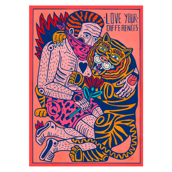 Print de Asís Percales A3 - "Love your differences"