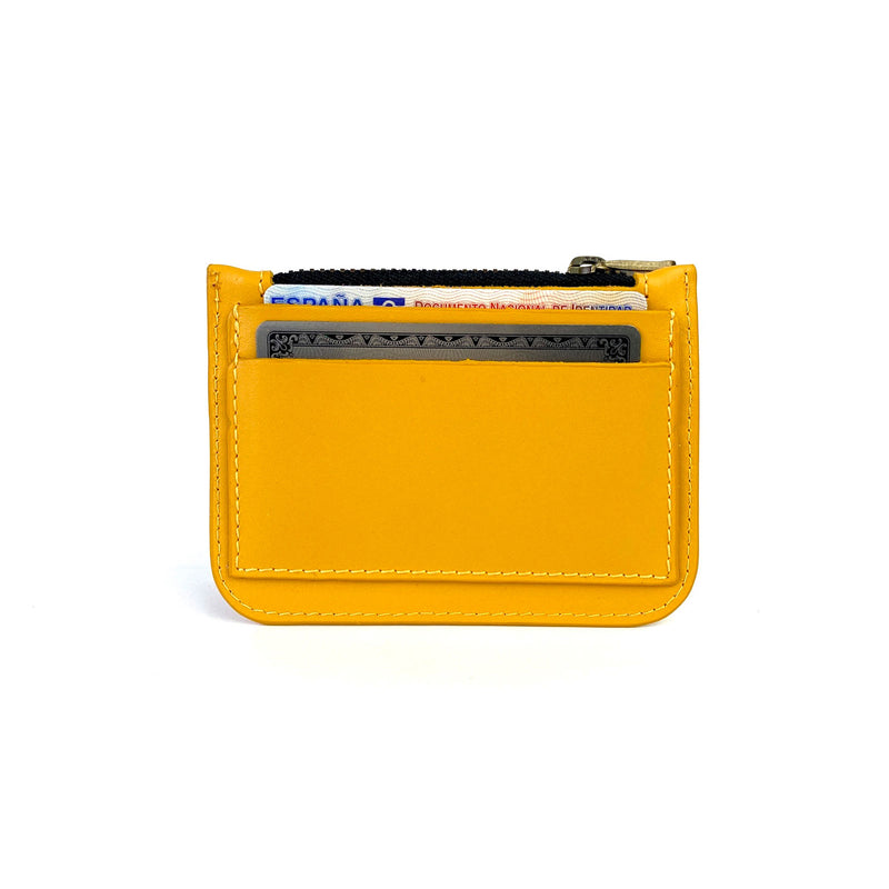 Monedero de piel Daniel Chong - Amarillo