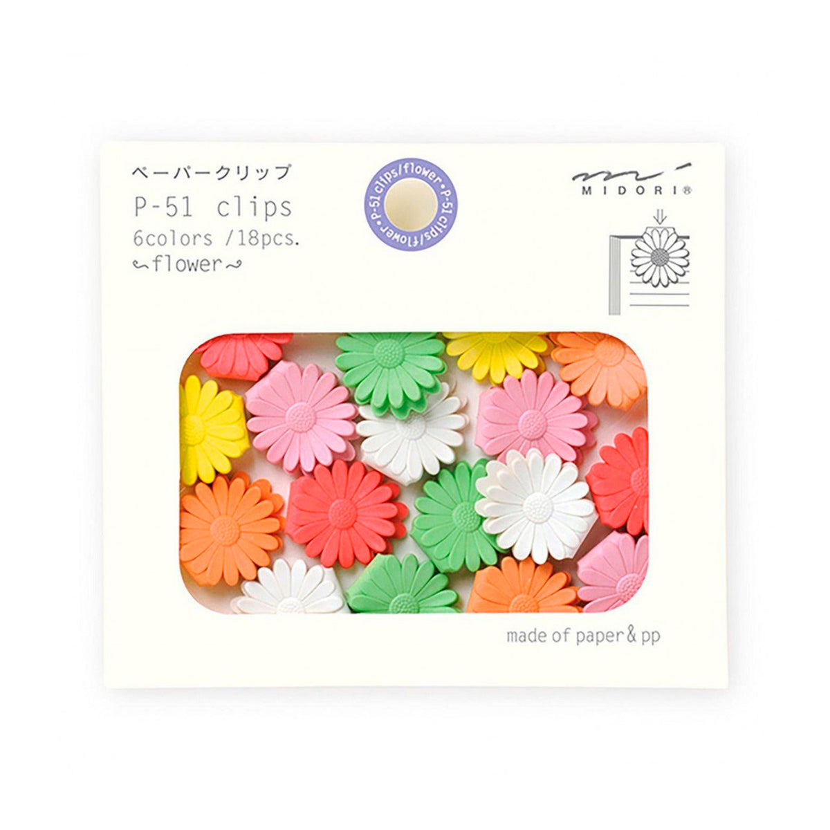 Clips Midori - Flores (pack de 18) 🌼