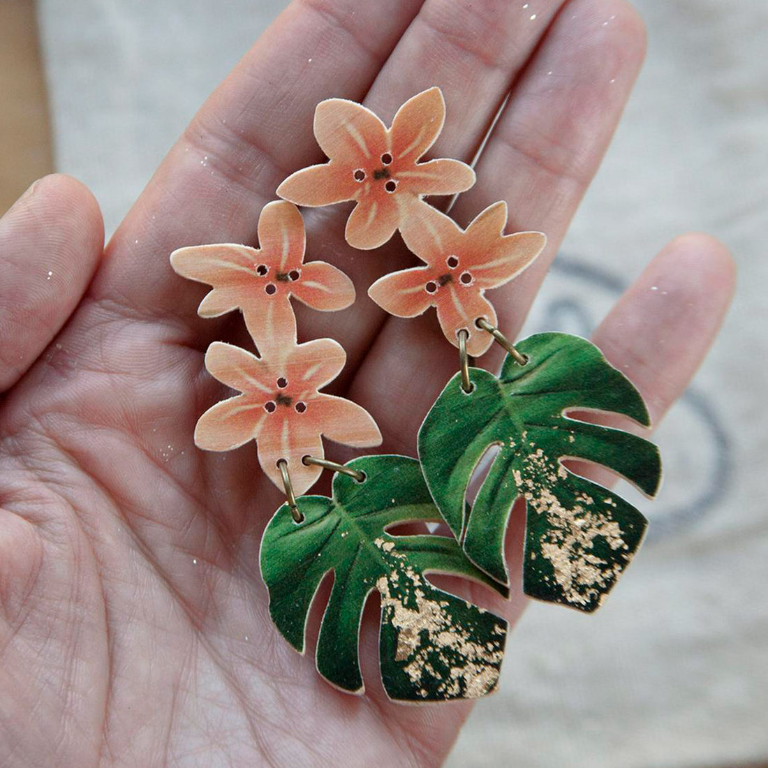 Pendientes Pura Garra - Monstera