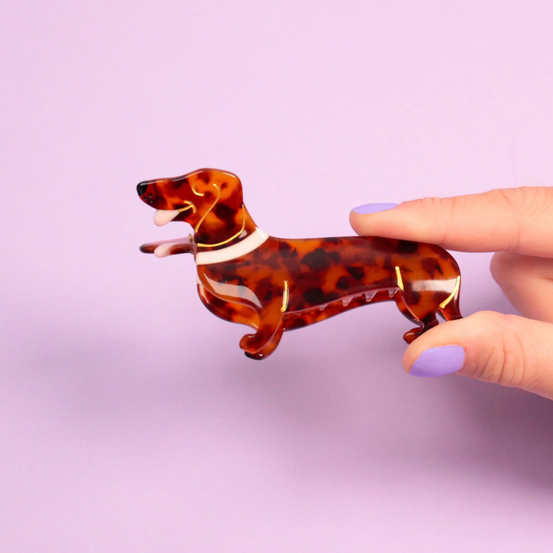 Pinza para el pelo - Perro Salchicha