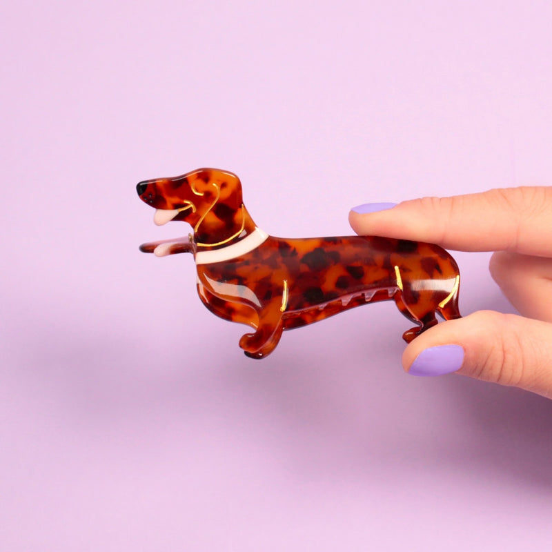 Pinza para el pelo - Perro Salchicha