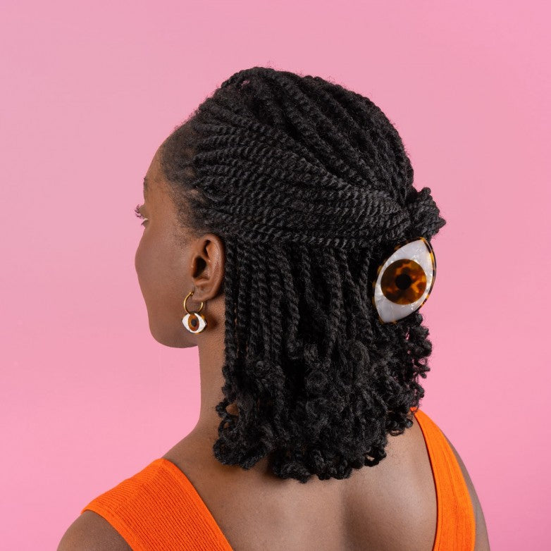Pinza para el pelo - Ojo marrón