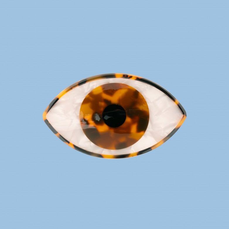 Pinza para el pelo - Ojo marrón