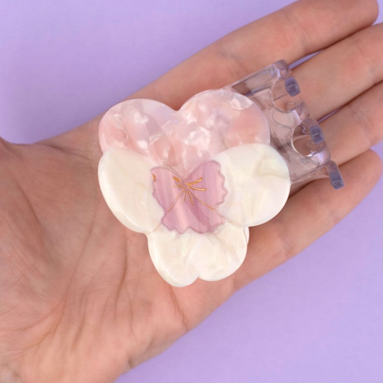Pinza para el pelo - Pensamiento rosa