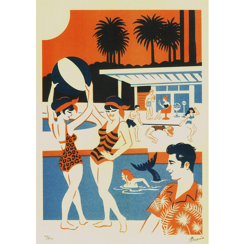 Print de El Marqués A3 - "Pool Party El Recibidor"