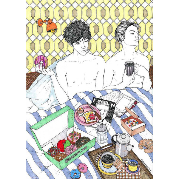 Print de Ana Jarén A4 - "Breakfast at bed"