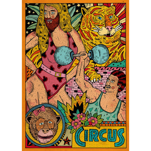 Print de Asís Percales A3 - "Circo"