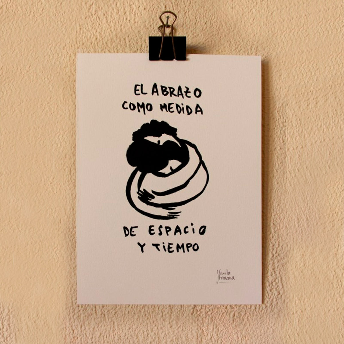 Print de Flavita Banana A4 - "El abrazo"