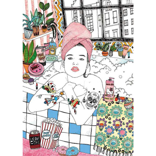 Print de Ana Jarén A4 - "Girly bath"