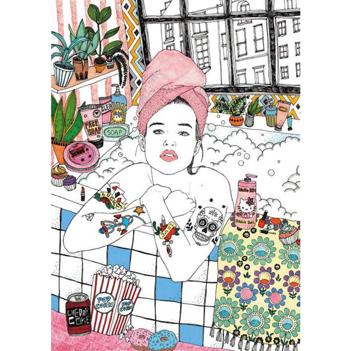 Print de Ana Jarén A4 - "Girly bath"