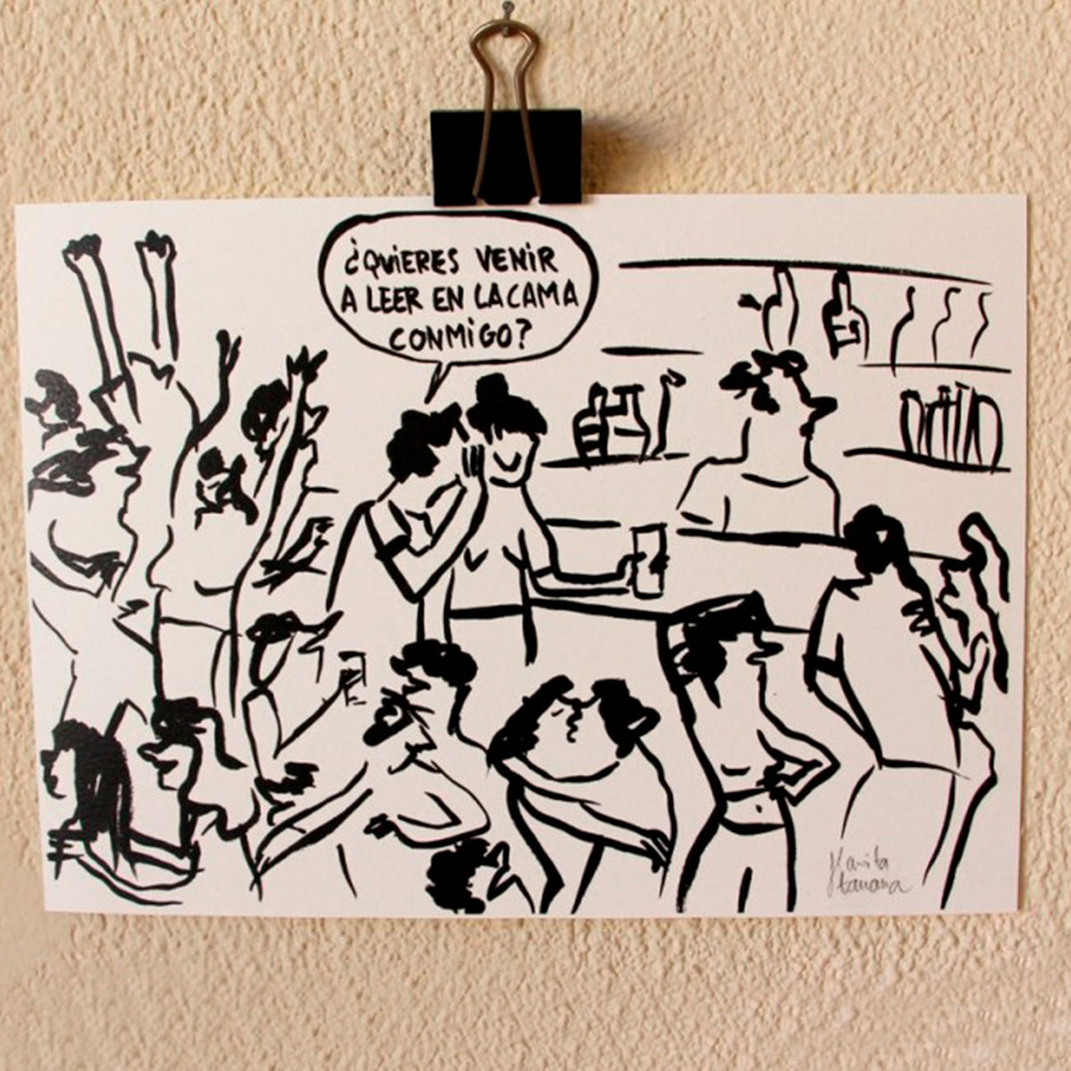 Print de Flavita Banana A4 - "Leer en la cama"